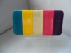 5 tones colour block flat frame clutch wallet new fashion