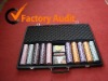 500pcs poker chip set in black PU case