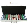500pcs poker chip set with silver aluminum case