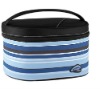 6 Can Cooler Lunch Bag Leak Proof Tote Purse Blue Stripes