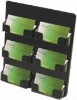 6 Compartments Wall Unit Card Holder Black