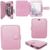 6"E-reader Genuine Leather Case Cover (pink)