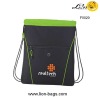 600D Poly Drawstring Bag/Backpack promotion with zipper