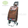 600D oxford recycle leisure foldable polyester supermarket newest luggage travel pinic hand shopping trolley bag cart case with