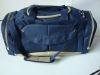 600D polyester blue sport travel bag with shoulder strap