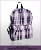 600D polyester plain school backpack bag in purple