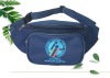 600D polyester waist bag with two zip pockets