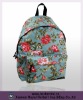 600d polyester backpack bag in floral printing