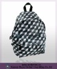 600d polyester daily backpack in geometric pattern