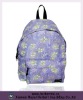 600d polyester floral backpack school bag