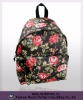 600d polyester floral printing backpack bag