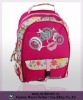 600d polyester red school backpack bag