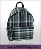 600d woven multi-use daily backpack in check pattern