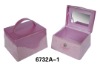 6732A-1 Terry & PVC leather Makeup Case