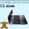 7 inch tablet pc wired keyboard with leather case