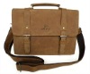 7074B Classic Crazy Horse Leather Men Minisize Laptop Handbag Messenger Briefcse Bag