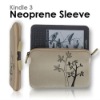 8" Apricot Artistical Neoprene Sleeve Case for e-reader black
