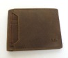 8003R Men's Style Crazy Horse Leather Light Brown Wallet Business Credit Card Pocket