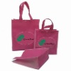 80g promotional pink non woven handle shopping bag