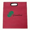 80g red promotional punch handle shopping bag