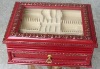 84pcs wooden cutelry box with beautiful frame
