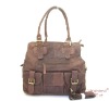 8599 brown fashion genuine leather handbags