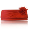 9' satin red patent clutch bags