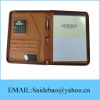 A4 leather business case with calculator
