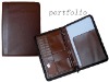 A4 pu document portfolio with zipper