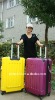 ABS+Polycarbonate film luggage with elescopic trolley