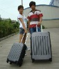 ABS+Polycarbonate film luggage with elescopic trolley