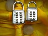 AJF 4 Digit Push Button Combination Password Lock Padlock