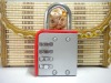 AJF Brand 40MM 4 Resetable Dial Wheels Combination Padlock