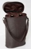 All pu leather wine bag,wine tote,wine carrier,wine holder,two bottle wine bag,wine gift