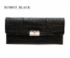 Alligator embossed faux leather clutch