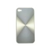 Aluminum Alloy hard Case Cover With Plastic Edge for iPhone 4(Grey)