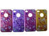 Aluminum Cell Phone Hard Case With Diamond For iPhone 4