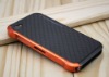 Aluminum Element Frame Bumper Case Cover for iPhone 4 New Orange-Black