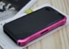 Aluminum Element Frame Bumper Case Cover for iPhone 4 New Pink-Black