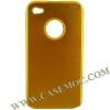 Aluminum Metal Silicon Cover Case for iPhone 4 4G(Golden)