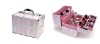 Aluminum Pink Stripe Beauty Case/cosmetic case/jewelry case/beauty case/make up case