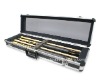 Aluminum billiards accessory case for cues and ball and chalk