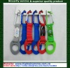 Aluminum carabiner hook strap with bottle holder