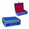 Aluminum cosmetic case for holding nail polish