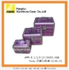 Aluminum cosmetic case manufacturer with three cases