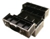 Aluminum cosmetic case with glue tray