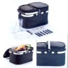 Aluminum frame fashionable 2 person collapsible picnic basket