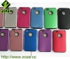 Aluminum metal case with silicone case for iphone4