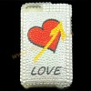 An Arrow Shooting Heart Jewel Detachable Hard Cover Skin Case For iPod Touch 3