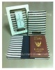 "Anonymou$" passport holder - NAVY STRIPES